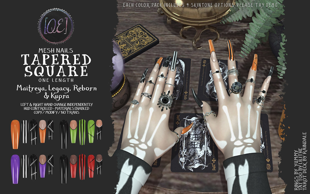 [QE] Tapered Square Nails Halloween 001