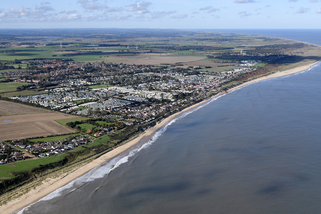 Aerial image: Hemsby coastal erosion