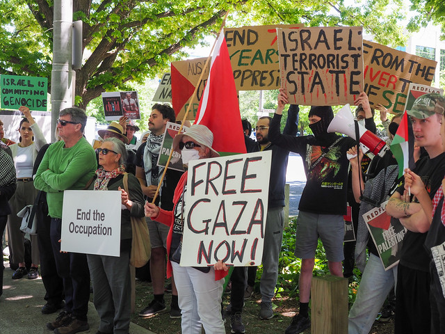 Protest the Israeli Ambassador, Amir Maimon, National Press Club of Australia, 25 October 2023