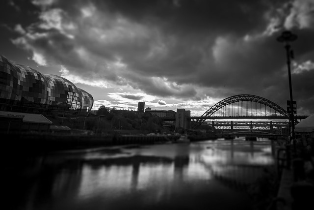Sage Gateshead and Tyne Bridge, Newcastle, UK