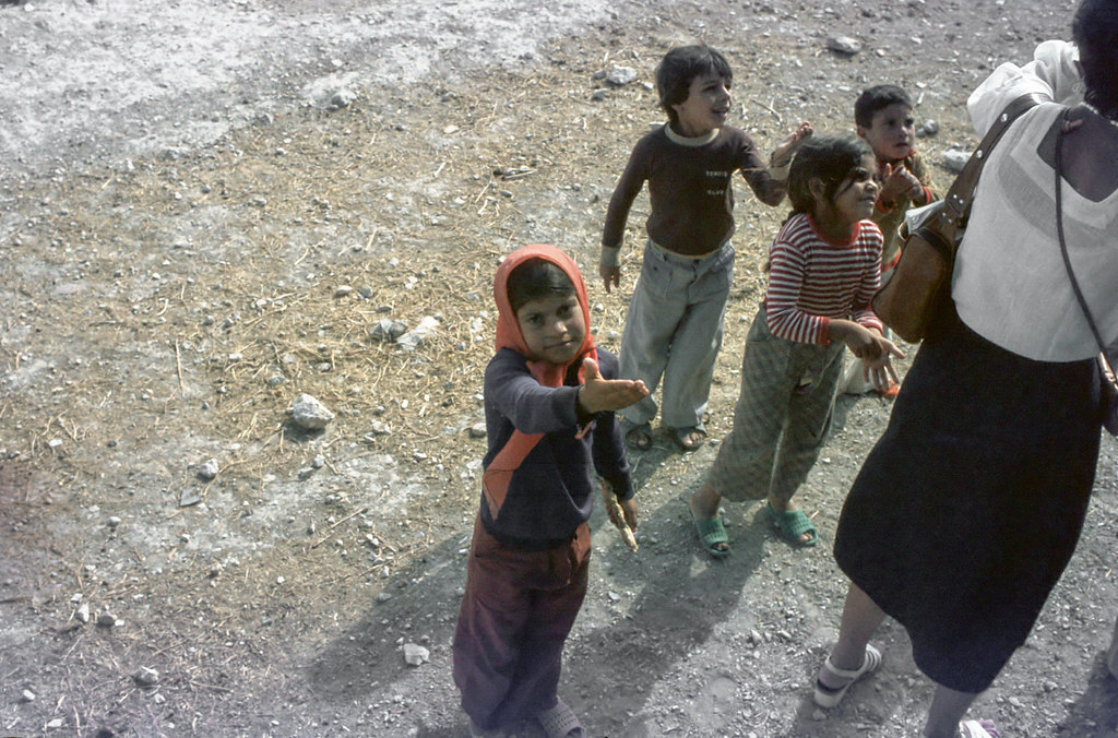 bambini palestinesi a Nazareth nel 1980