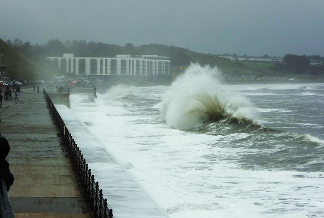 Stormy Scarborough sea.
