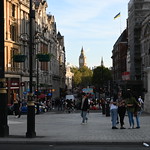 View from Trafalgar Square to Big Ben in London