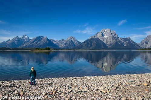 On the beach at Hermitage Point, Grand Teton National Park, Wyoming