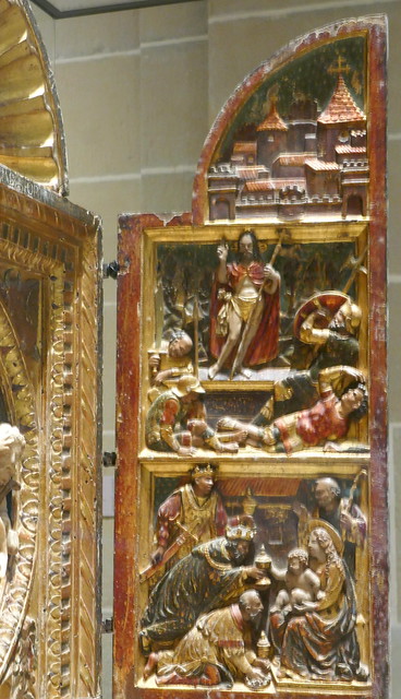 Adoration des Mages et Résurrection, XVIe siècle, musée diocésain D'Museoa, Santa María del Coro, Saint Sébastien, Guipuscoa, Pays basque, Espagne.