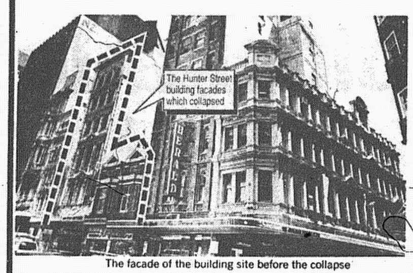 Old Fairfax Building Collapse August 9 1990 daily telegraph 4-5 enlarged C
