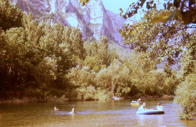 France, 1980, Canotage dans la Vallée du Tarn