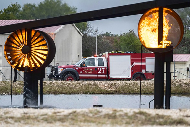 Joint Base San Antonio fire departments live fire exercise