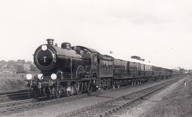 LNER rebuilt 'Claud Hamilton' Class D16 4-4-0 8783 on a royal train
