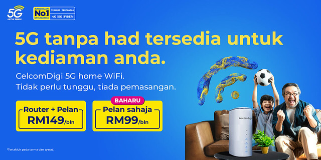 CelcomDigi Perkenal Pelan 5G home WiFi Baharu Pada Harga RM99