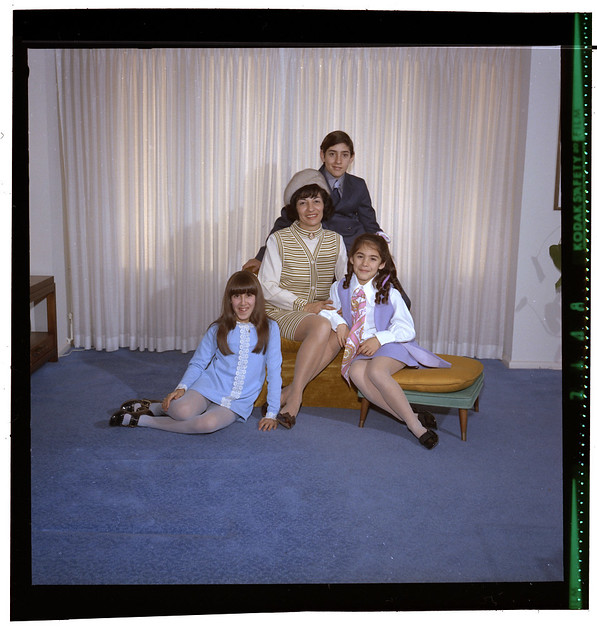 Vintage Color Negative Family Portrait circa 1970