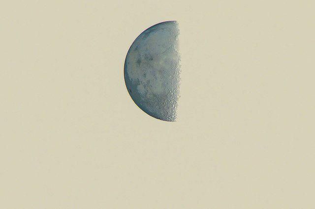 Inverted Image of Waning Gibbous Moon