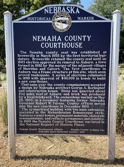 Nemaha County Courthouse Marker (Auburn, Nebraska)