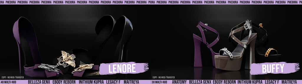 Phedora. – "Lenore" & "Buffy" Heels NEW MAINSTORE RELEASES for The Saturday Sale ? ??