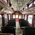 Velvet seats in early trolley 