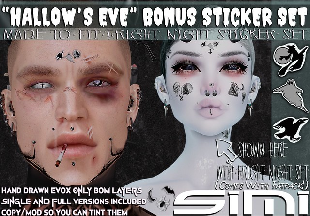 SiMi Hallows Eve Bonus Sticker Set