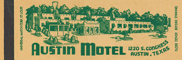 Austin Motel Matchbook, Austin, TX