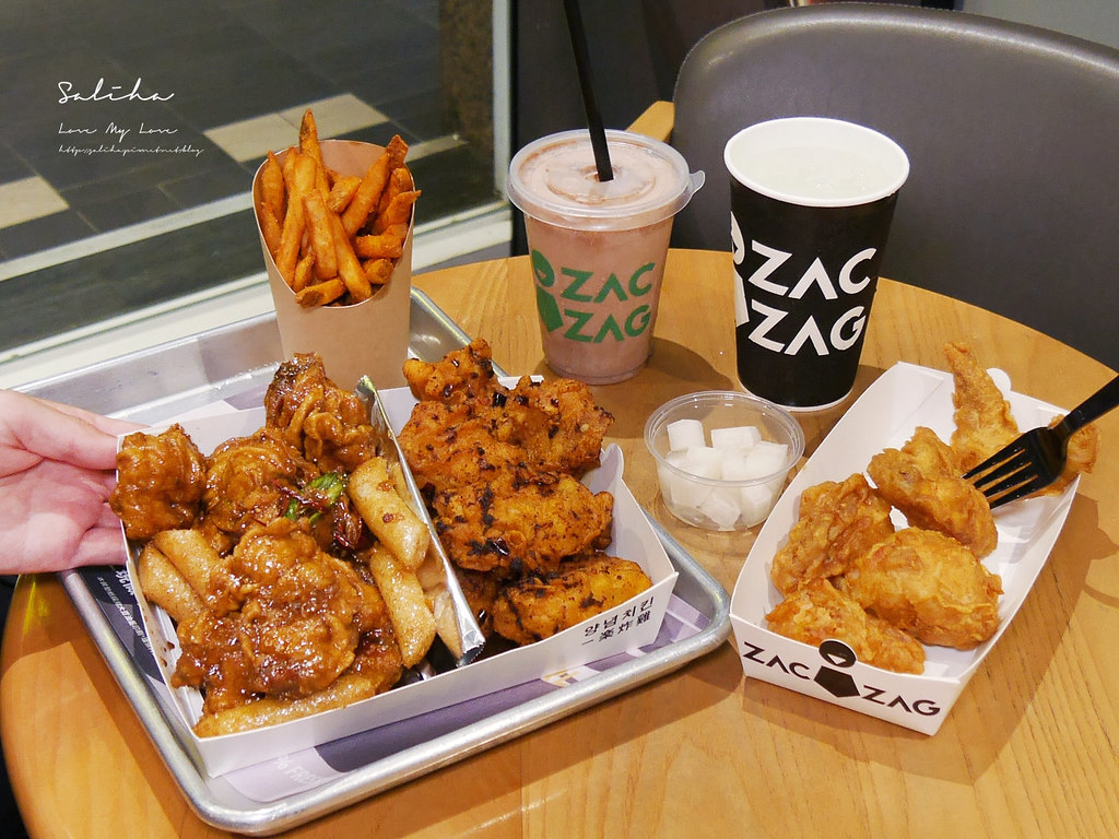 台北聚餐ZAC ZAG一楽炸雞信義安和站美食餐廳推薦好吃韓式炸雞強推麻辣炸雞奶昔 (1)