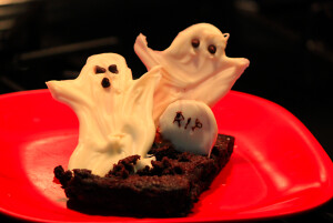 how to make ghost brownies