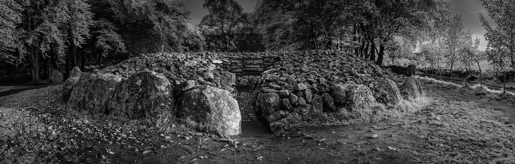 Errors Included Seven Photographs of a Cairn into One panorama to create Six pictures of the South Western Cairn at Balnuaran of Clava 3 of 6