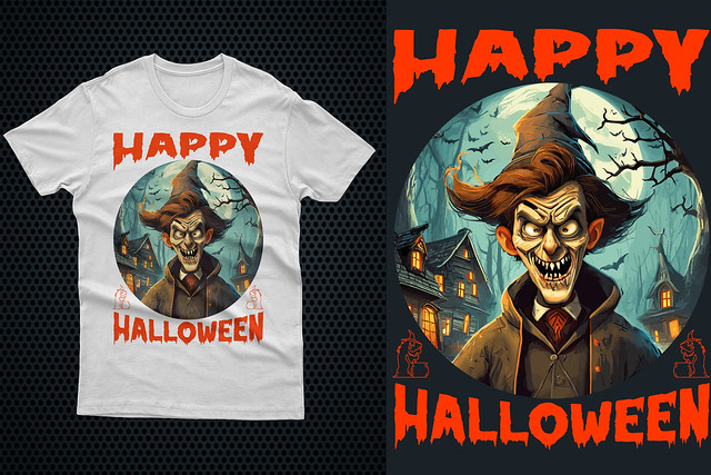 Halloween T-Shirt Design Bundle, Halloween T-Shirt