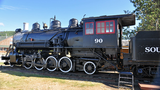 Oregon Coast Scenic Railroad # 90 (Baldwin Locomotive Works 2-8-2 steam locomotive) (Garibaldi, Oregon, USA) 2