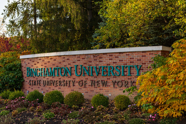 Fall foliage at Binghamton University