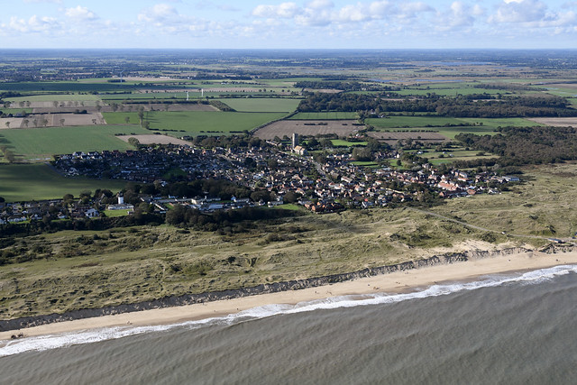 Winterton on Sea aerial image - Norfolk coast