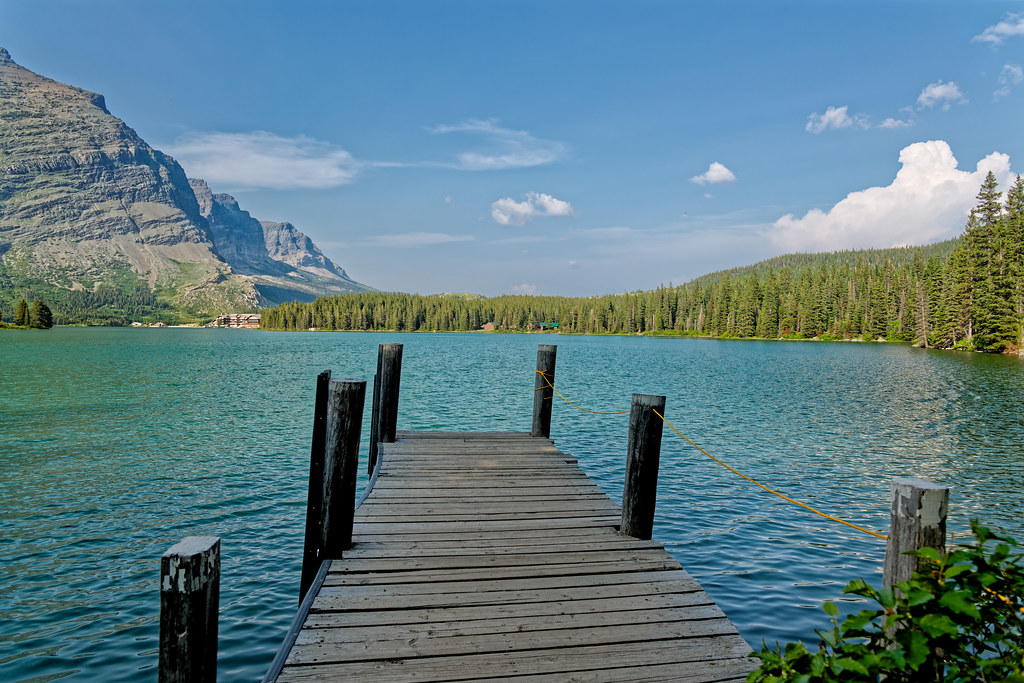 Sitting on the Dock of the Lake (Glacier National Park)