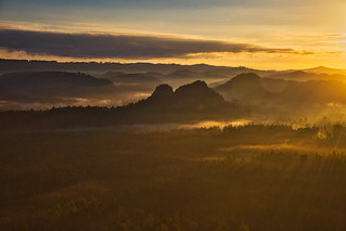 Sunrise in Saxon Switzerland