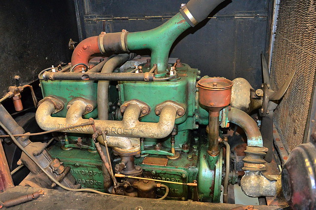 Engine - Thornycroft J-type petrol engined lorry, built 1916 - East Anglia Transport Museum, Carlton Colville, Suffolk.