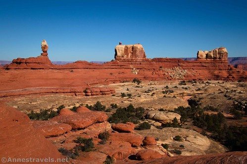 Views across a side canyon along the Peek-a-boo Trail, Needles District of Canyonlands National Park, Utah