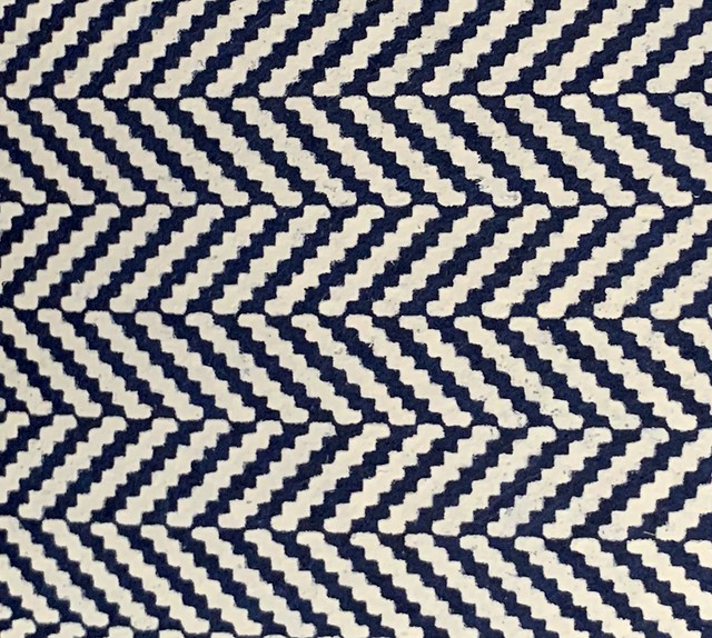 Navy blue and white zigzag pattern