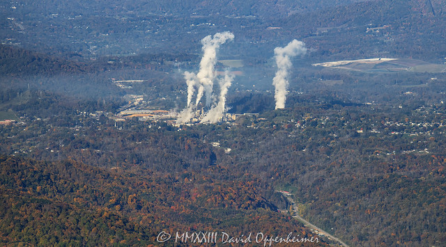 Pactiv Evergreen Paper Mill in Canton, North Carolina Aerial View