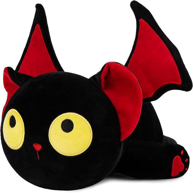 Black Bat Cat Halloween Plush