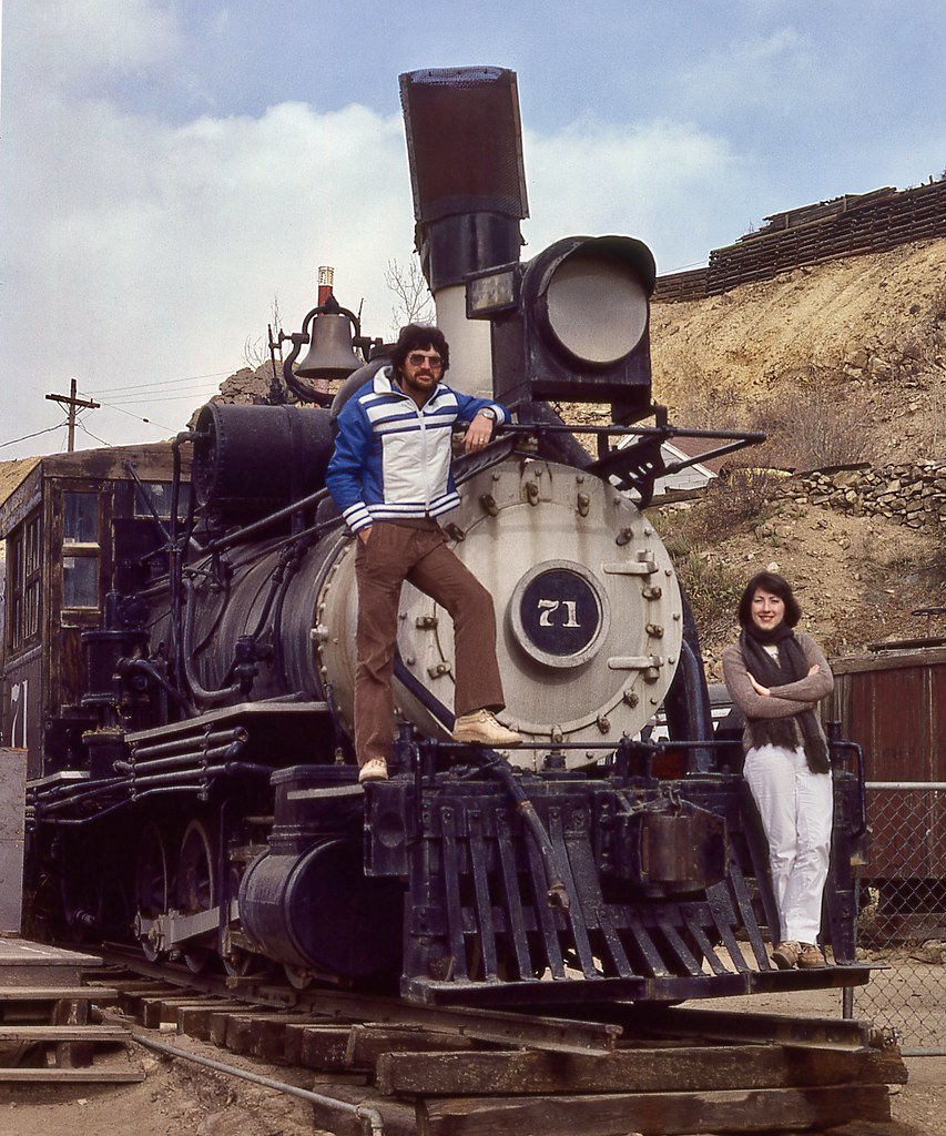 THEN Blackhawk & Central City Narrow Gauge RR Depot, Central City Colorado USA October 1979