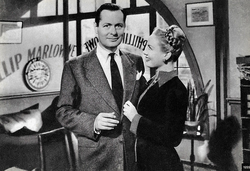 Robert Montgomery and Audrey Totter in Lady in the Lake (1946)