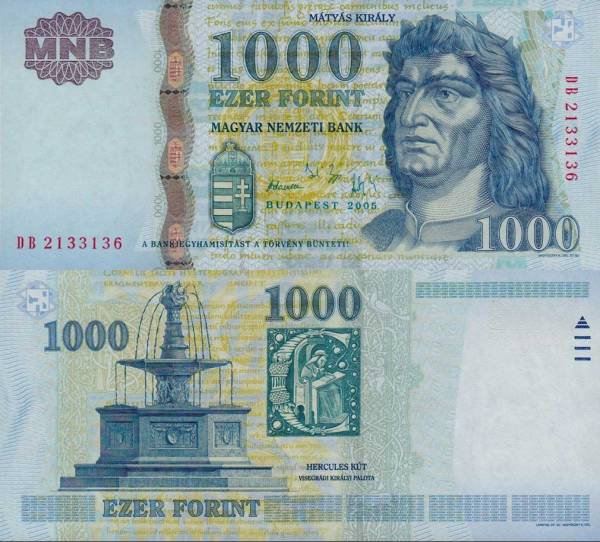 Hungary p195a 1000 Forint 2005