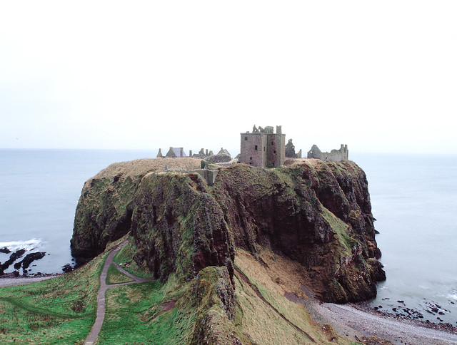 Dunottar Castle, with harr rolling in