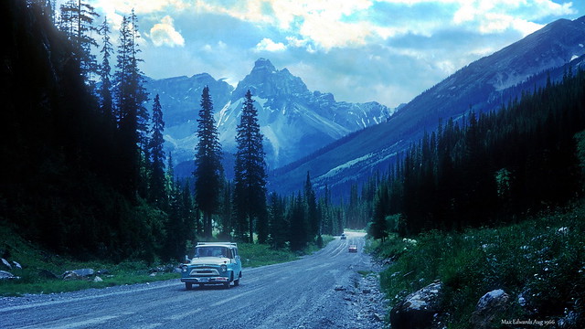 The road to Takakkaw Falls, Yoho National Park, BC - August 1966 [Kodachrome by the late Dr Max Edwards of Victoria]