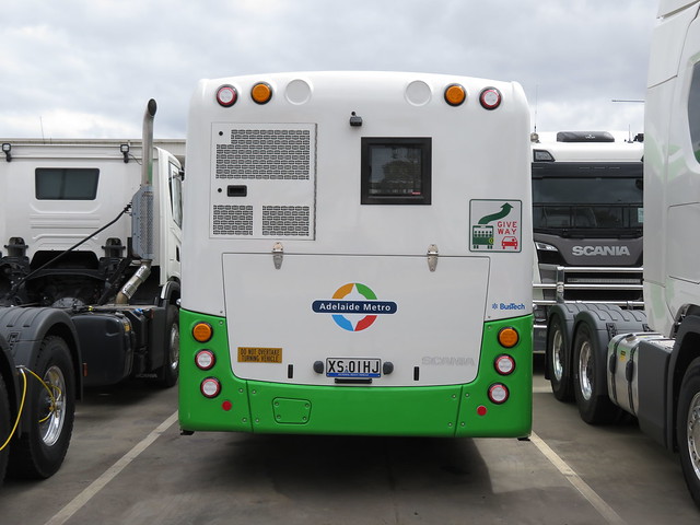 New Bustech Scania 'all-electric' bus at the dealership on Cormack Road in Wingfield