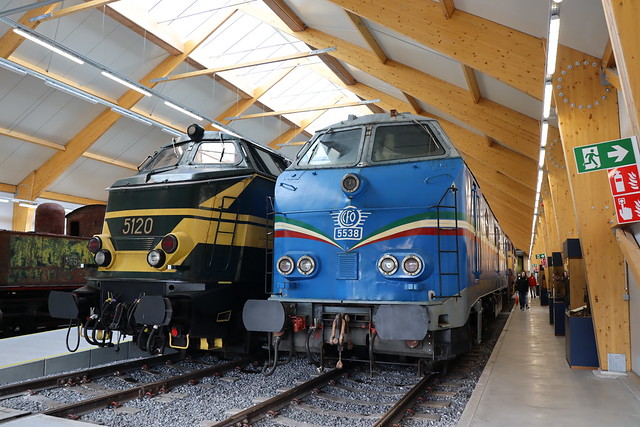 Preserved NMBS 5538 and 5120 at CF3V Museum, Treignes
