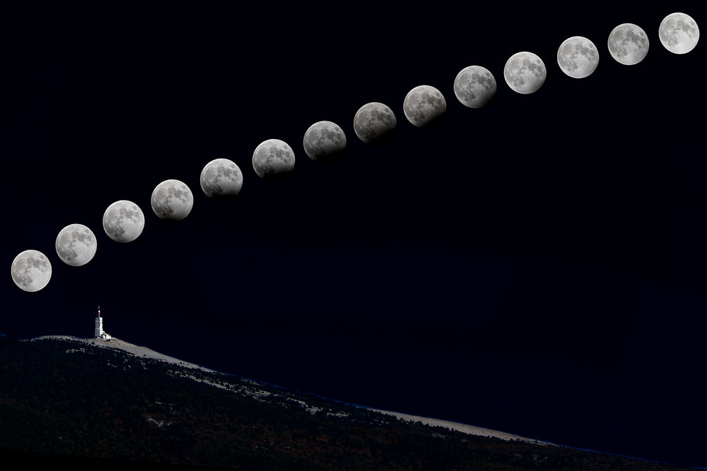 Mont Ventoux Partial lunar eclipse october 28 2023 r