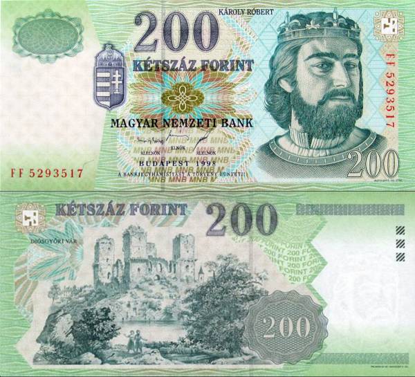 Hungary p178a 200 Forint 1998