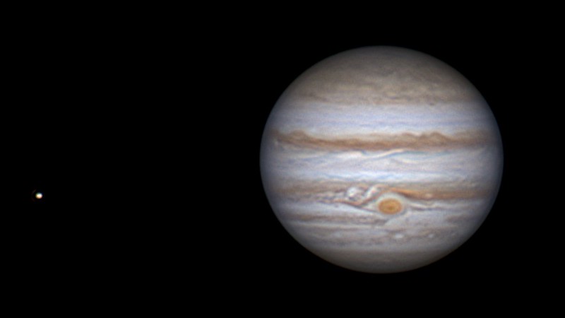 木星とイオ (2023/11/1 21:45)