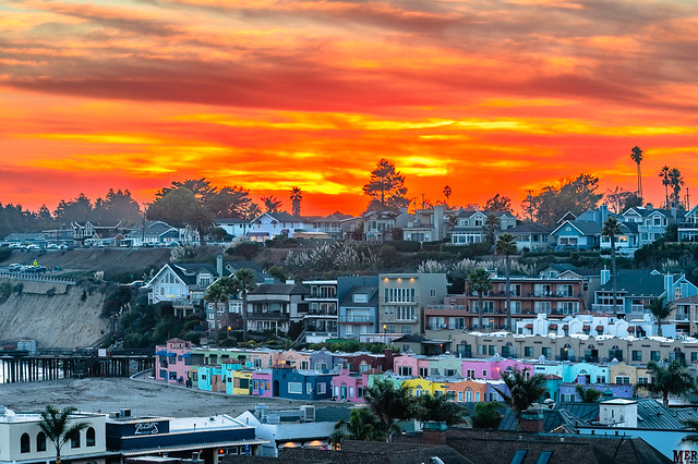 Sunset at Capitola, California.