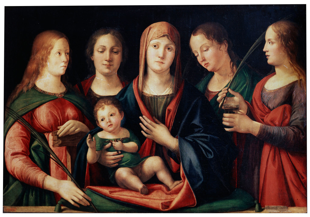 Alvise Vivarini, Madonna and Child with Mary Magdalen, Saint Catherine and two Saints