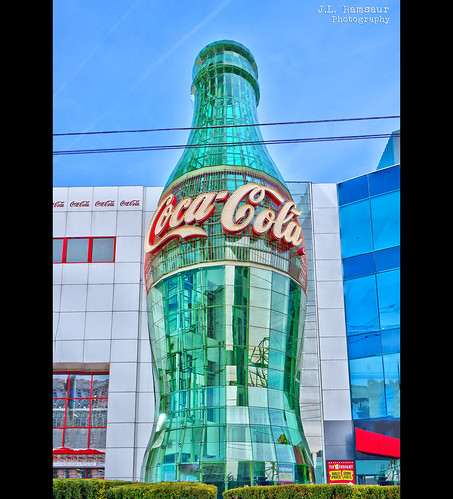 Giant Coca-Cola Bottle - The Coca-Cola Store - Las Vegas (Paradise), Nevada by J.L. Ramsaur Photography, Las Vegas, Nevada, United States--The Coca-Cola Store, located on Las Vegas Blvd at the Showcase Mal