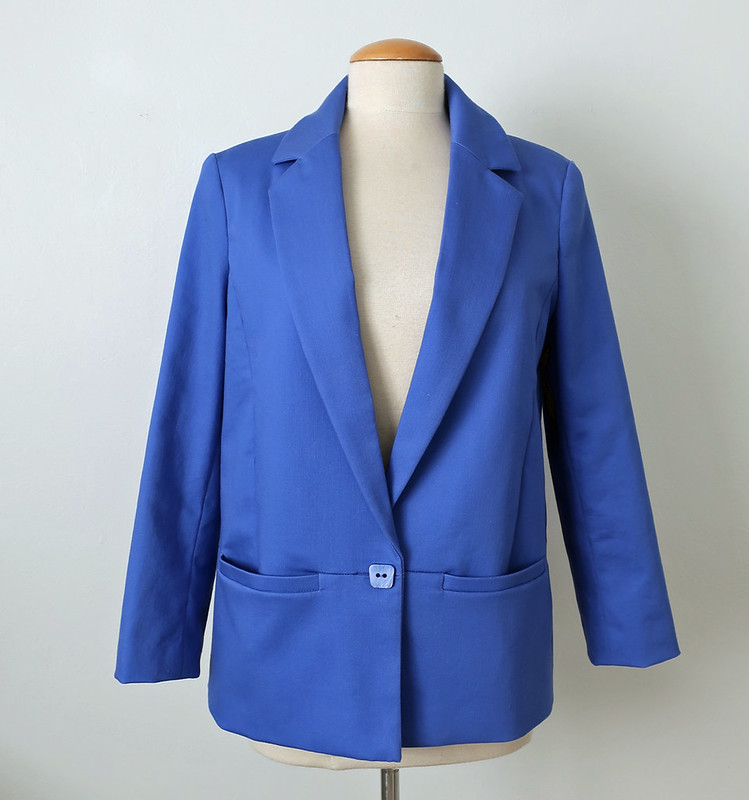 Blue cotton blazer1
