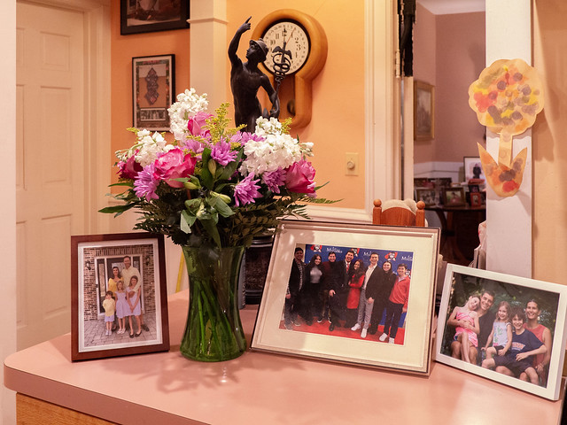 Bouquet from John Gouch, with Family Photos, Nov, 2023